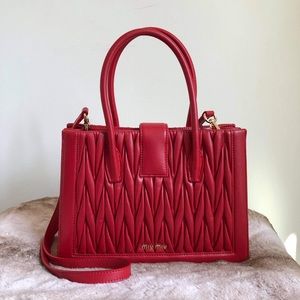 Authentic MiuMiu Red lambskin bag
